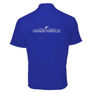 Royal Blue Polo T-Shirt Customizable with Logo on Back