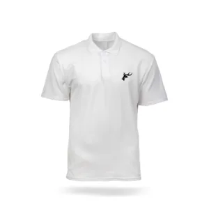 Custom White Polo T-Shirt with Front Logo Printing