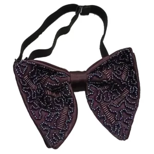 Adjustable Satin Bow Tie with Strap – Back View